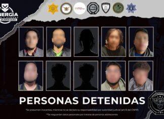 Sinergia ejecuta 10 cateos en distintos municipios; 10 personas fueron detenidas