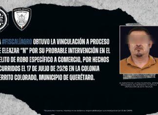 Dictan prisión preventiva a sujeto imputado por robo en Querétaro con antecedentes en San Juan del Río