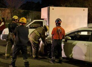 Choque múltiple en el Cuarto Cinturón Vial deja siete lesionados leves