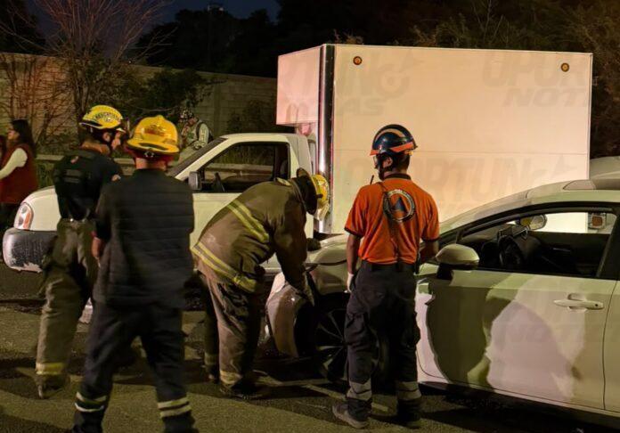Choque múltiple en el Cuarto Cinturón Vial deja siete lesionados leves