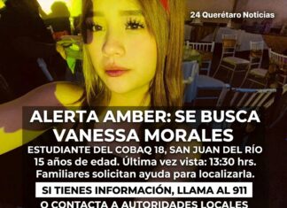 Solicitan apoyo de la ciudadanía para localizar a Vanessa Morales, estudiante del COBAQ 18 en San Juan del Río