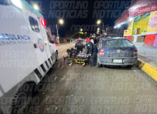 Motociclista Choca con peatón sobre Avenida Universidad a la altura de Cerro Gordo